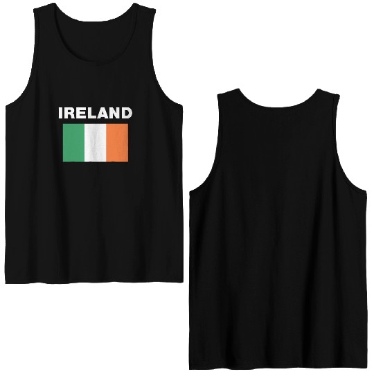 Ireland Irish Flag Heritage Double Sided Tank Tops