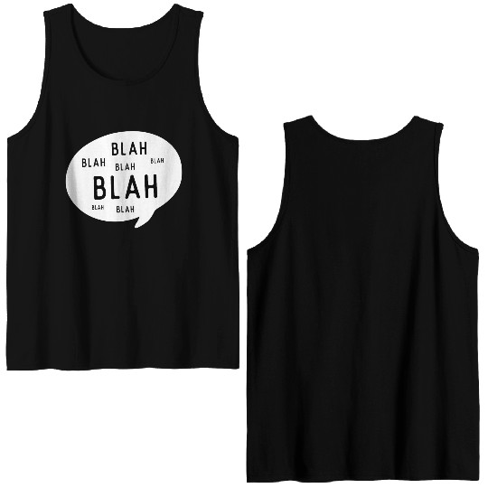 Blah Blah Blah Light Double Sided Tank Tops
