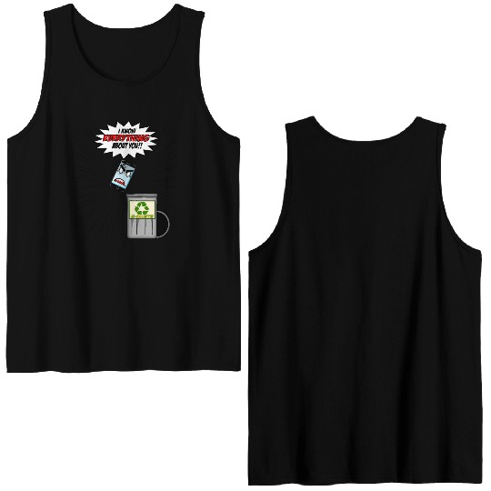 Phone Funny Cartoon Tech Design Double Sided Tank Tops