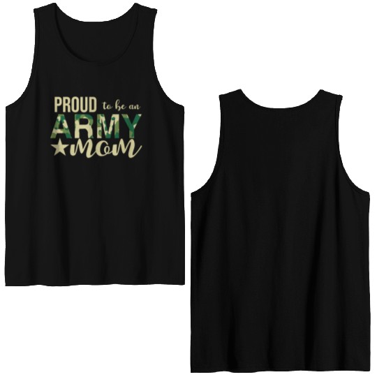 Proud To Be An Army Mom Double Sided Tank Tops
