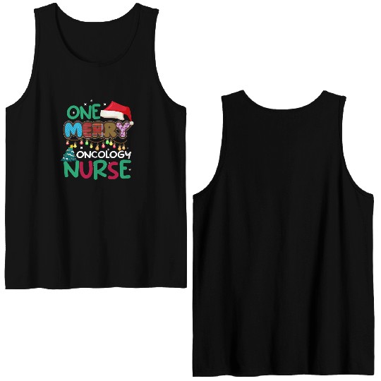 One merry Oncology Nurse Christmas Double Sided Tank Tops