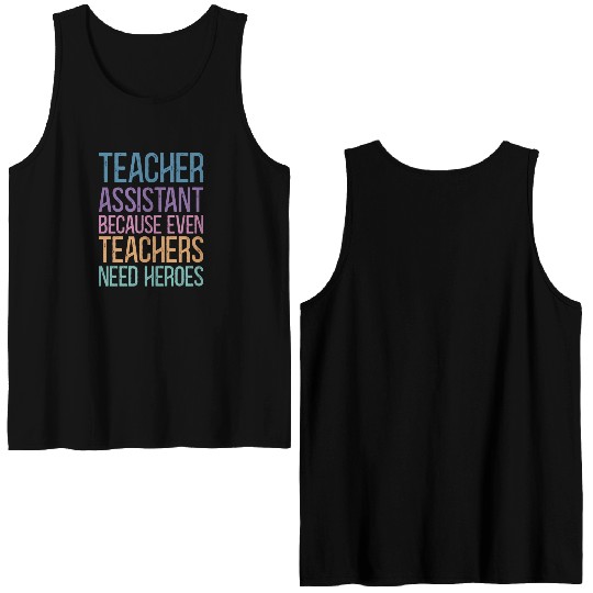 Teacher Assistant Double Sided Tank Tops