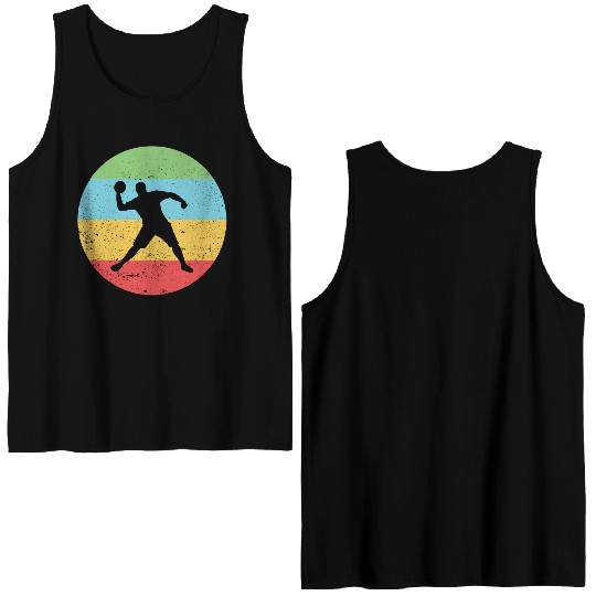 Dodgeball Vintage Retro Dodgeball Player Double Sided Tank Tops