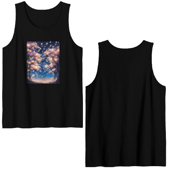 Cherry Blossom Tree Party Double Sided Tank Tops