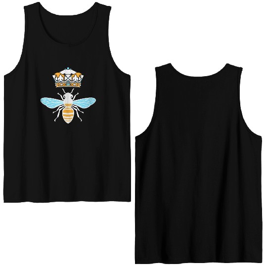 Queen Bee Crown Women Hive Beekeeping Bee Women Double Sided Tank Tops