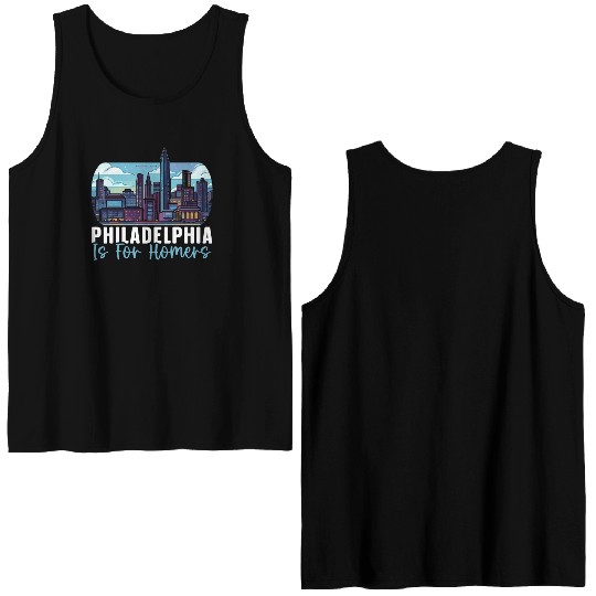 Philadelphia City Pennsylvania USA United States Double Sided Tank Tops