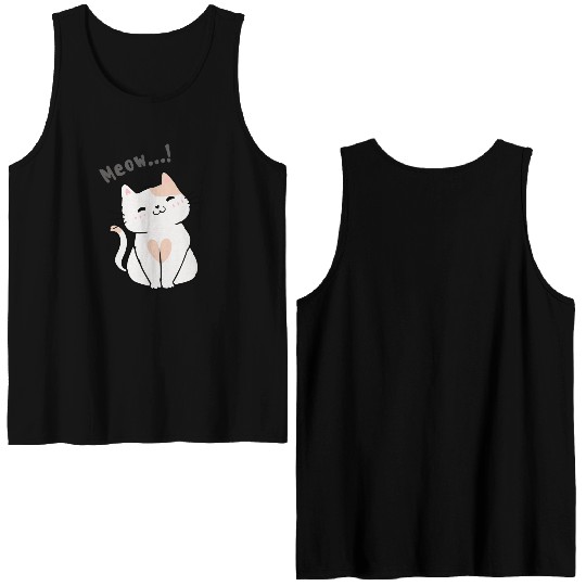Meow....))) Double Sided Tank Tops