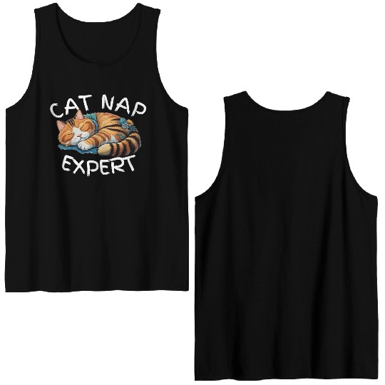 Cat Nap Expert Double Sided Tank Tops