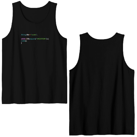 Funny Programmer Nerd Computer Science Programming Double Sided Tank Tops