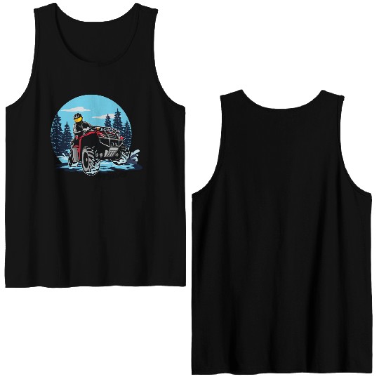 ATV/Quad "Winter Riding" style logo. By "Hey Day" Double Sided Tank Tops