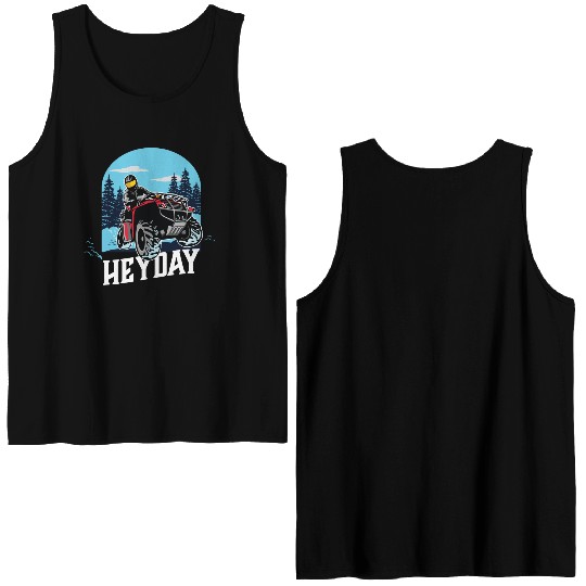 ATV/Quad "Winter Riding" style logo. By "Hey Day" Double Sided Tank Tops