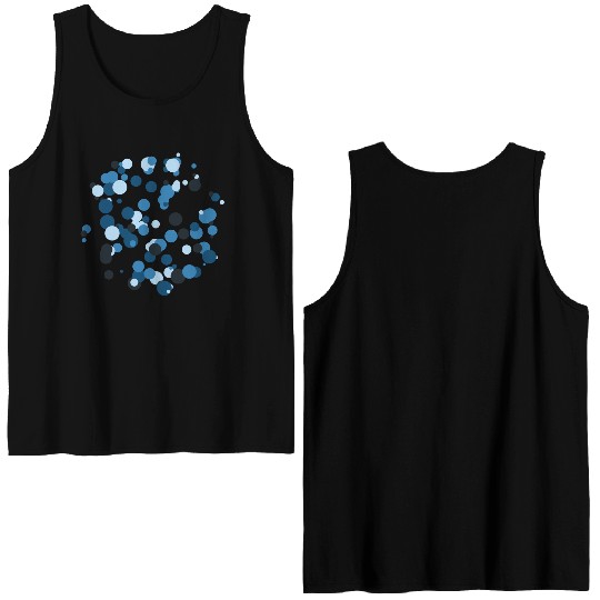 abstract circles pattern Double Sided Tank Tops