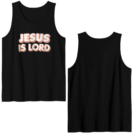 Jesus Is Lord Love Jesus Christian Christmas Double Sided Tank Tops