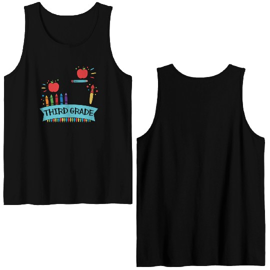 Dream Team Aka Third Grade Teachers Back To School Double Sided Tank Tops