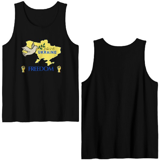 save Ukraine Double Sided Tank Tops