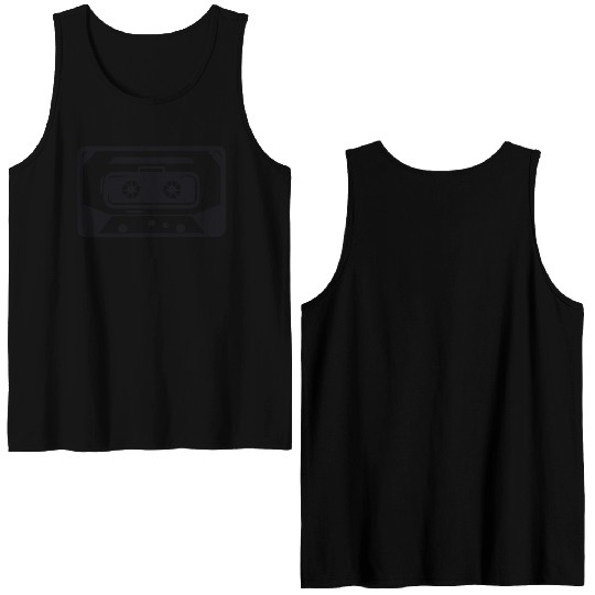 A vintage cassette tape Double Sided Tank Tops