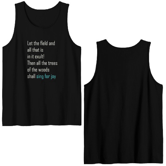 Creation Sings For Joy Double Sided Tank Tops