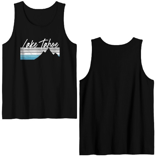 Lake Tahoe Nevada California Mountain Skiing Py Double Sided Tank Tops