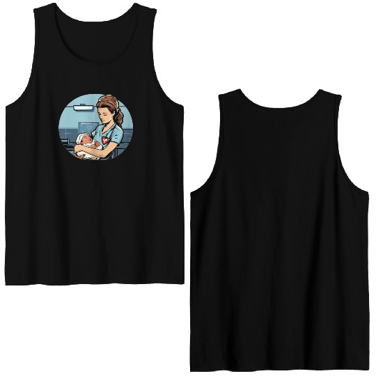 Registered Nurse Medical Medicine Neonatal Nurse Double Sided Tank Tops