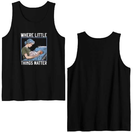 Registered Nurse Medical Medicine Neonatal Nurse Double Sided Tank Tops