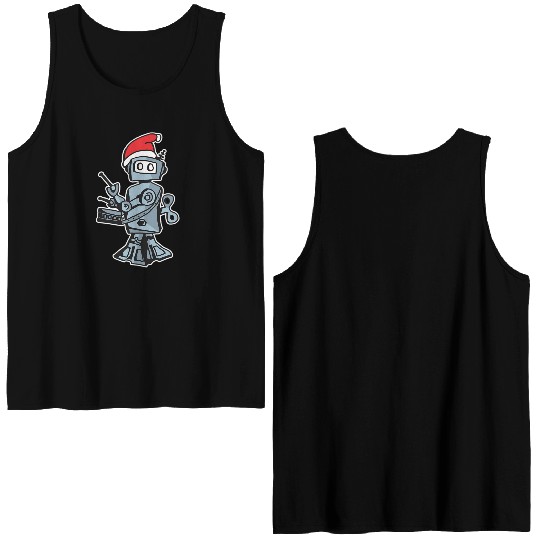 25 Hour Holiday Radio Show robot solo Double Sided Tank Tops