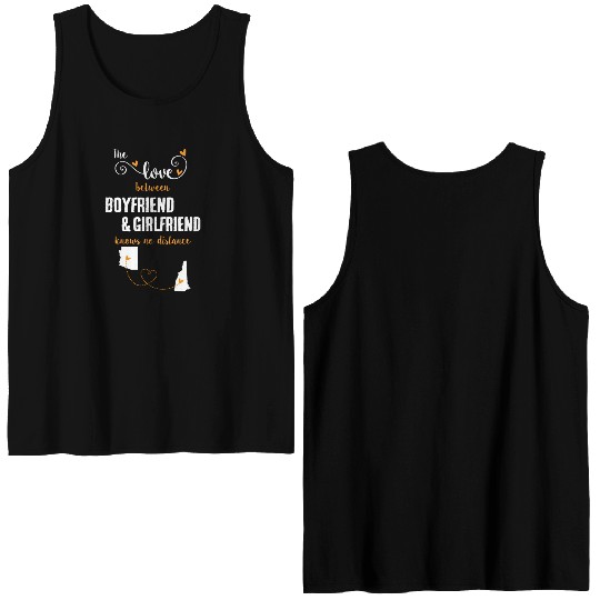 Love Between BF And GF Arizonna To New Hampshire Double Sided Tank Tops