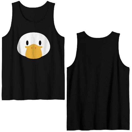 Duck Face Funny Goose Cute Animal Ducky Honk Bird Double Sided Tank Tops
