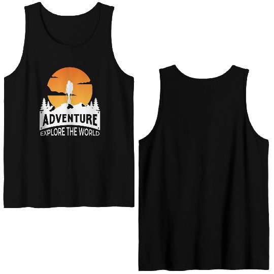 Hiking Trip Outdoor Adventure Vacation Double Sided Tank Tops