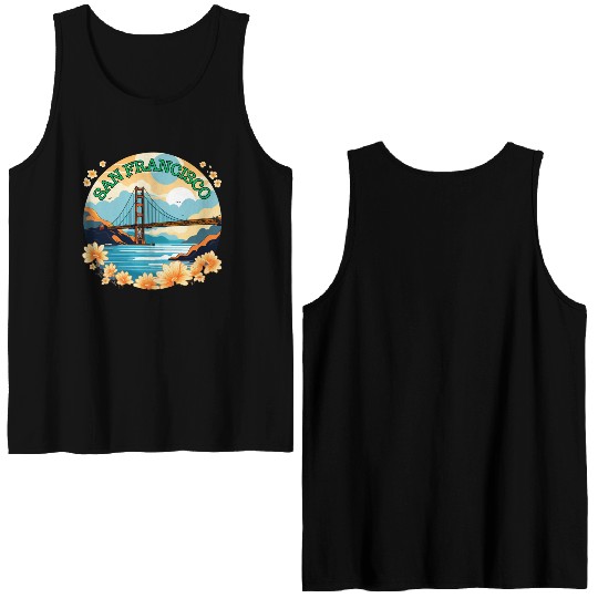 Golden Gate Bridge - San Francisco Double Sided Tank Tops