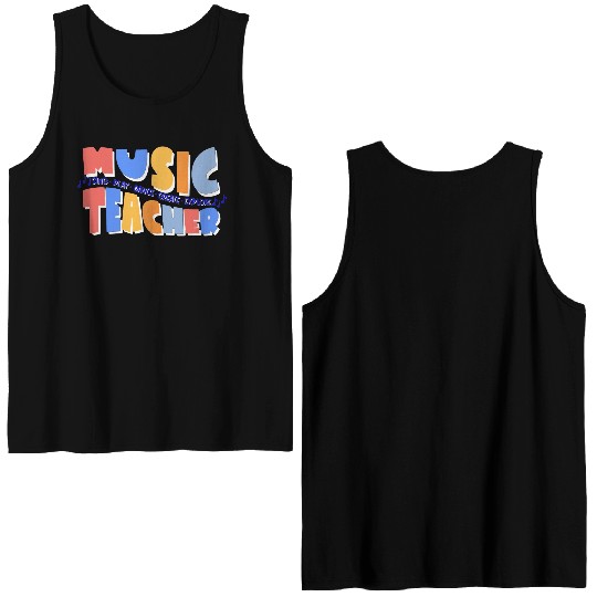 Music Teacher Sing Play Dance Back To School Double Sided Tank Tops