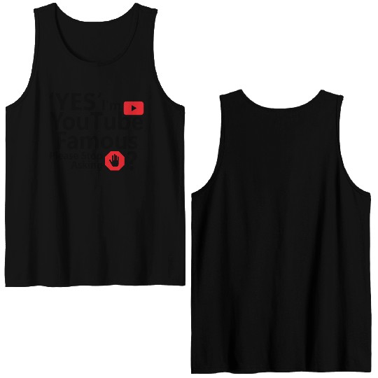 Yes I m YouTube Famous Double Sided Tank Tops