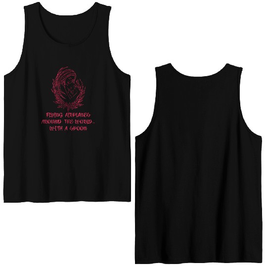 Flying Airplanes With Spoon Mom Lifestyle Mother H Double Sided Tank Tops