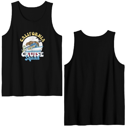 California Cruise Squad Family Vacation Trip Double Sided Tank Tops