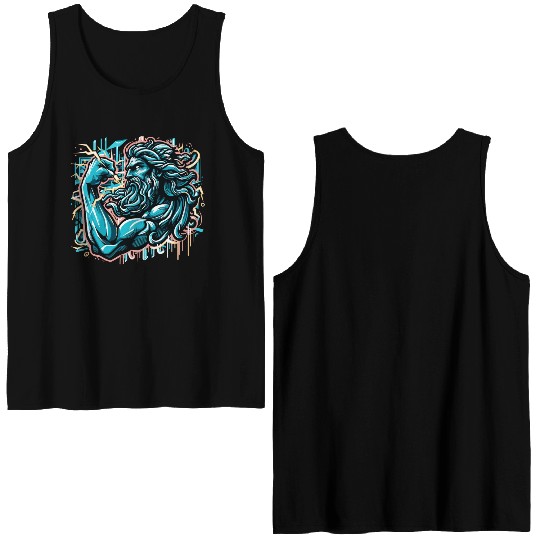 Zeus Lightning King Double Sided Tank Tops