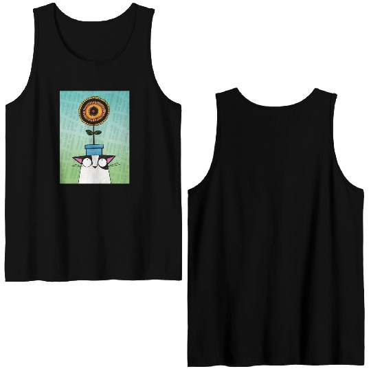 Kids Room Inspo, Cartoon Cat, Nursery Art, Newborn Double Sided Tank Tops