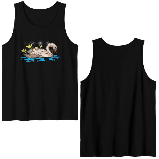 Mother Child Swan Zookeeper Gift Double Sided Tank Tops