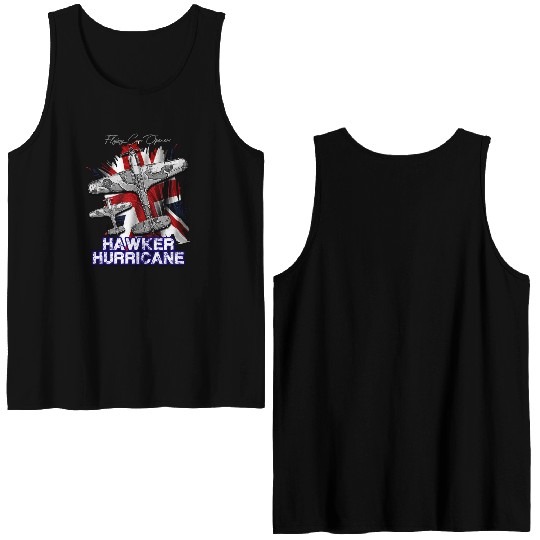 The Hawker Hurricane British single-seater monopla Double Sided Tank Tops