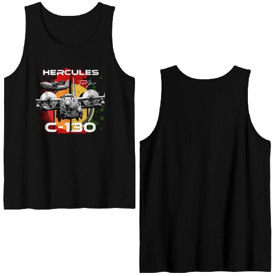 C-130 Hercules Military Aircraft Double Sided Tank Tops