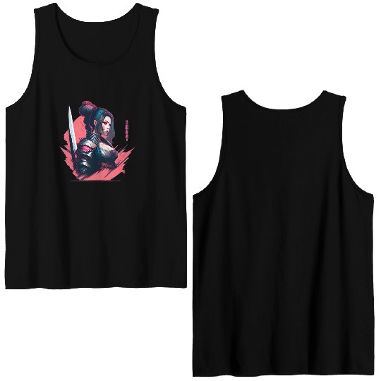 Cyberpunk Samurai Cyberpunk Double Sided Tank Tops