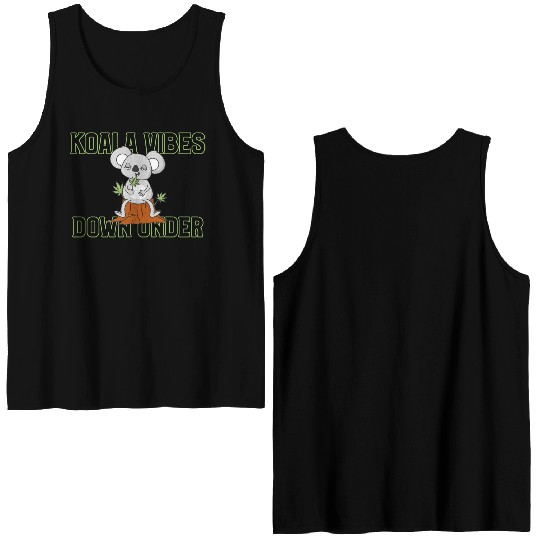 KOALA VIBES DOWN UNDER AUSTRALIA Double Sided Tank Tops