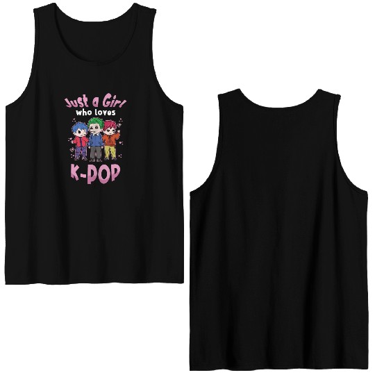 Girl Loves K-Pop K-Drama Korean Double Sided Tank Tops