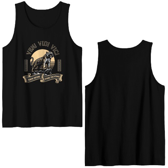 Veni Vidi Vici Wild Tiger Double Sided Tank Tops