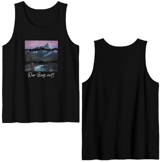 the mountain is calling Double Sided Tank Tops