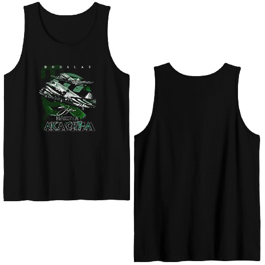 Douglas AKA C-47 Dakota Skytrain Military Version Double Sided Tank Tops