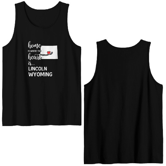 Lincoln County Wyoming Is Where My Heart IsGift Double Sided Tank Tops