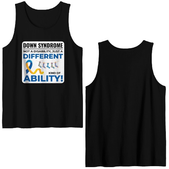 Down Syndrome Awareness Different Ability Double Sided Tank Tops