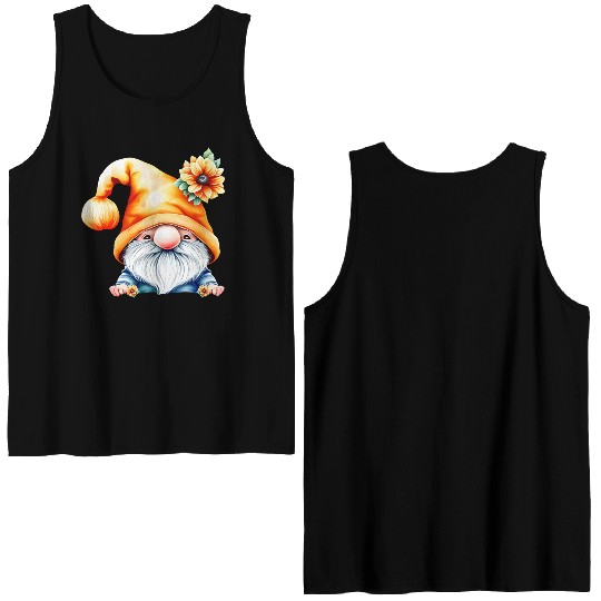 Sunflower Gnome Double Sided Tank Tops