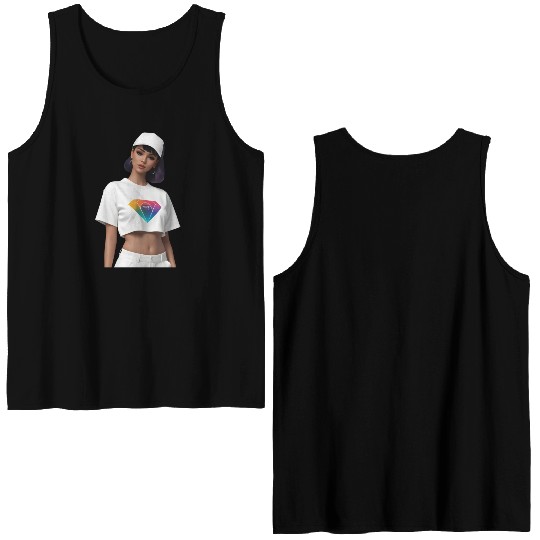Girlfriend/wife material Double Sided Tank Tops