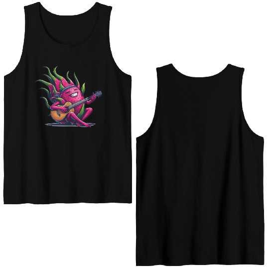 Dragon Fruit Jam: Playing the Guitar Double Sided Tank Tops