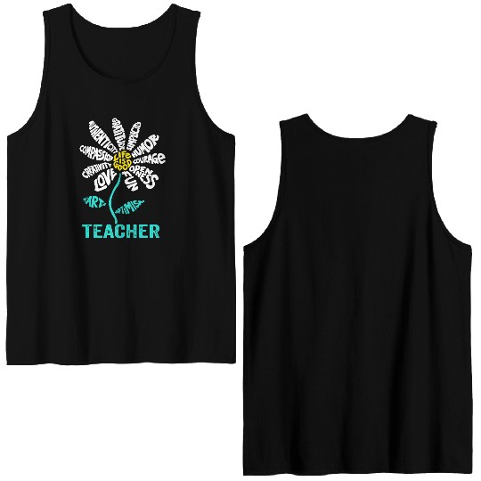 Teacher Daisy Double Sided Tank Tops